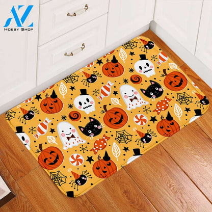 Cute Halloween Decoration Orange Door Mat