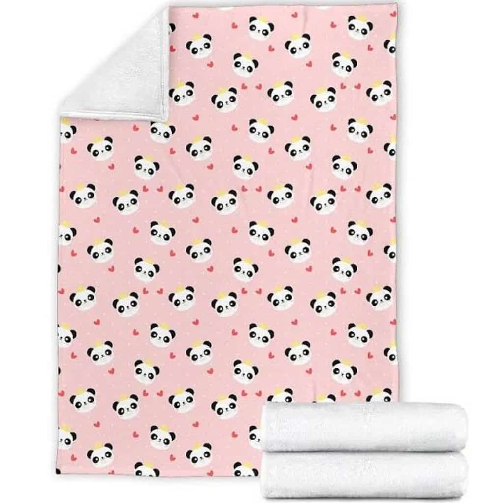 Cute Panda Blanket - Panda Throw Blanket - Panda Fleece Blanket - Panda Pattern Blanket - Panda Print Kids Blankets