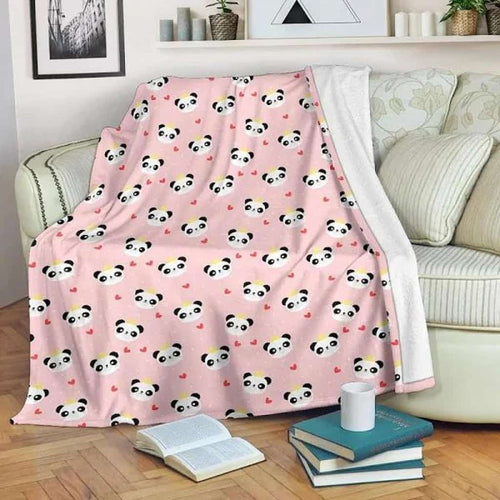 Cute Panda Blanket - Panda Throw Blanket - Panda Fleece Blanket - Panda Pattern Blanket - Panda Print Kids Blankets