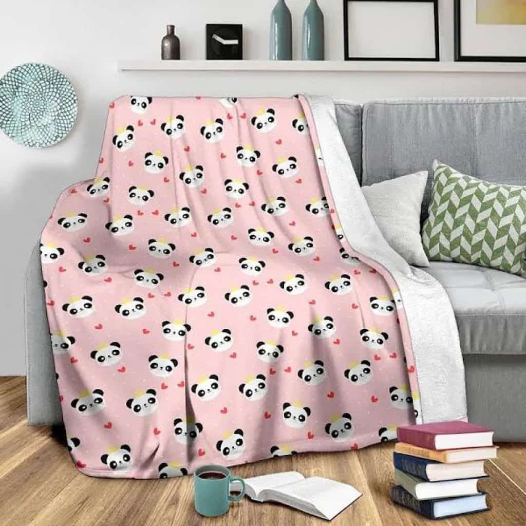 Cute Panda Blanket - Panda Throw Blanket - Panda Fleece Blanket - Panda Pattern Blanket - Panda Print Kids Blankets