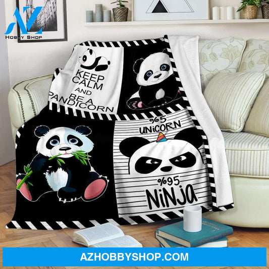 Cute Panda Fleece Blanket