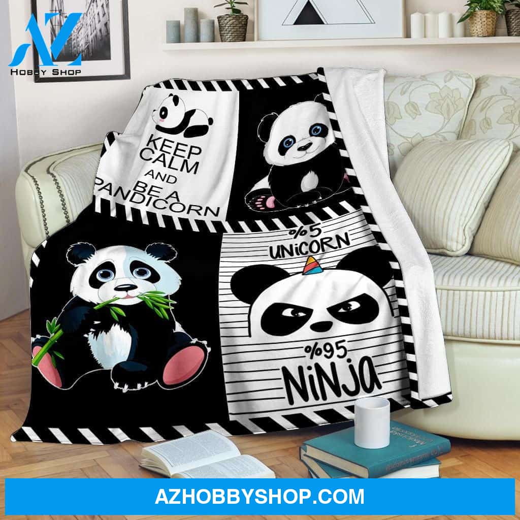 Cute Panda Fleece Blanket