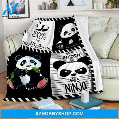 Cute Panda Fleece Blanket