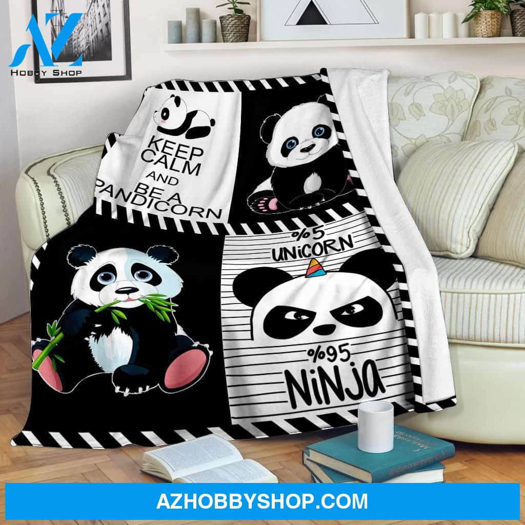 Cute Panda Fleece Blanket
