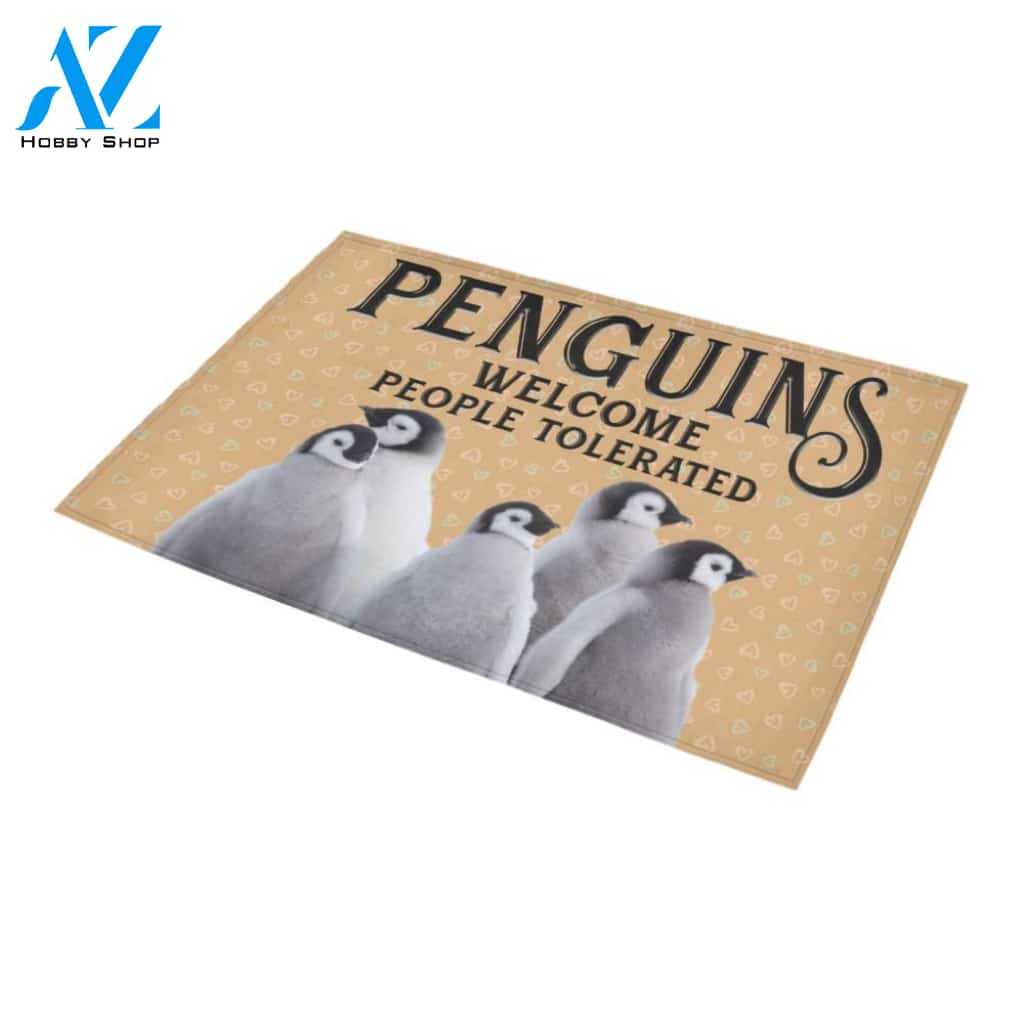 Cute Penguin Welcome Printed Doormat Home Decor