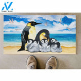 Cute Penguins Family Doormat Indoor And Outdoor Doormat Welcome Mat House Warming Gift Home Decor Funny Doormat Gift Idea