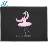 Cute Pink Flamingo Ballet Dancer For Girls Doormat Welcome Mat House Warming Gift Home Decor Gift for Flamingo Lovers Funny Doormat Gift Idea