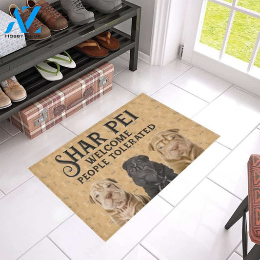 Cute Shar Pei Welcome Printed Doormat Home Decor