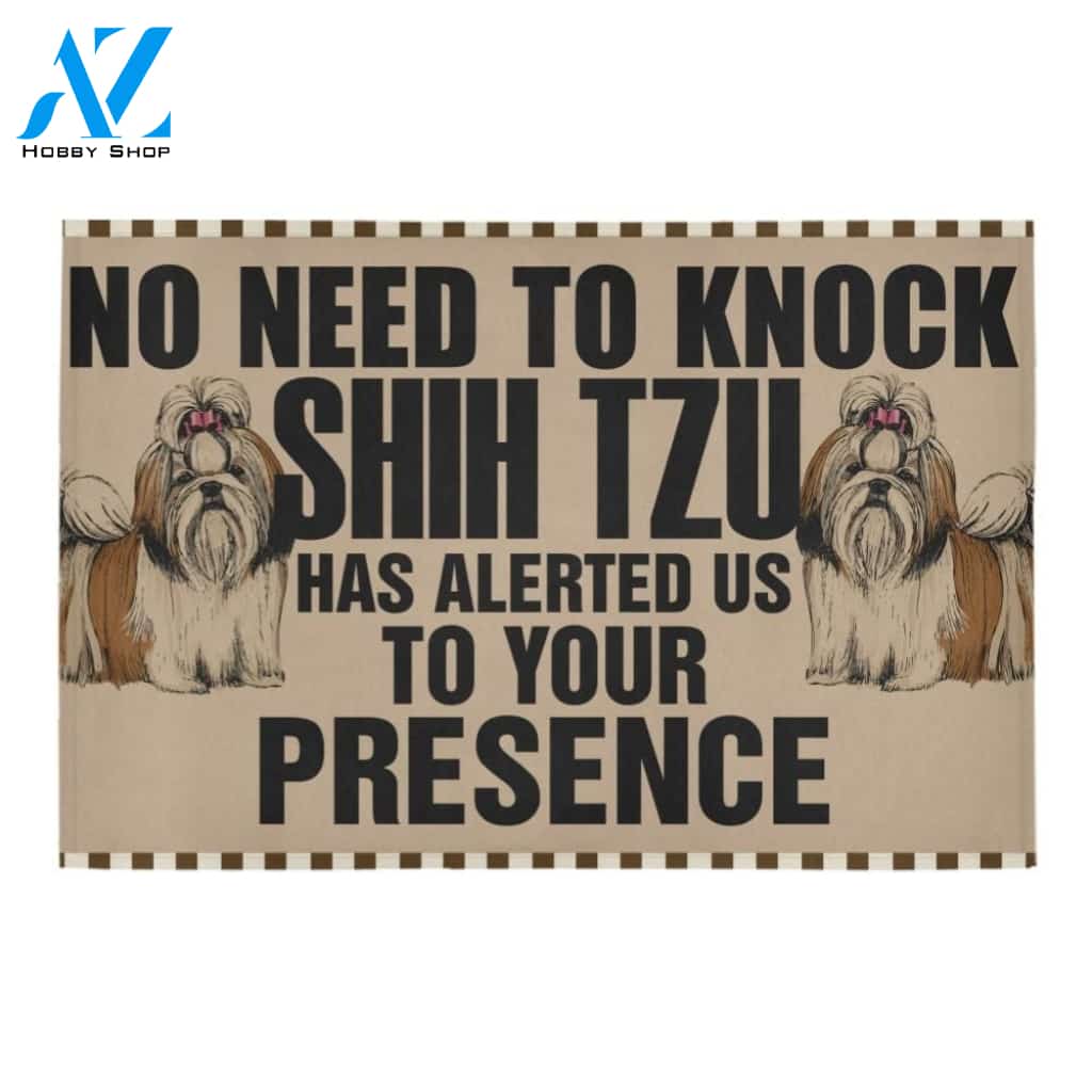 Cute Shih Tzu No Knock Printed Doormat Home Decor