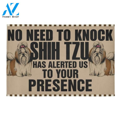 Cute Shih Tzu No Knock Printed Doormat Home Decor