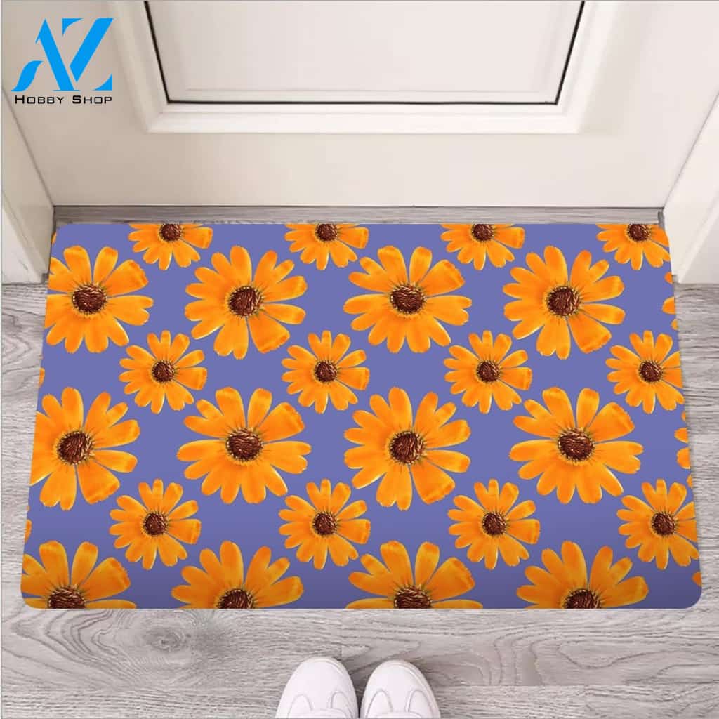 Cute Sunflower Door Mat