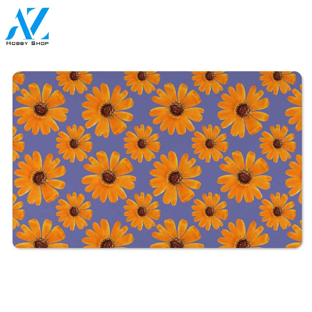 Cute Sunflower Door Mat