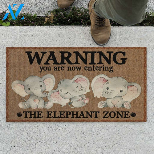 Cute The Elephant Zone Handmade Doormat Indoor And Outdoor Doormat Welcome Mat House Warming Gift Home Decor Funny Doormat Gift Idea