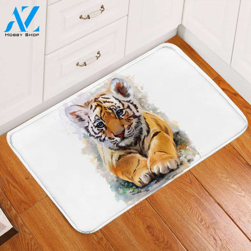 Cute Tiger Cub Door Mat