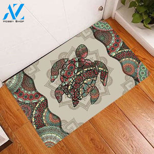 Turtle Mandala Doormat, Turtle Lover Rugs, Cute Turtle Mat, Idea New Home Gift, Funny Turtle Welcome Front Porch Mats, Housewarming Gift