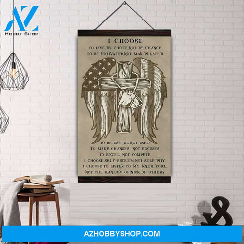 (Cv98) Soldier Canvas Hanging Canvas - I Choose.