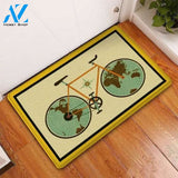 Cycling All Day Bicycle Vehicle Doormat Indoor And Outdoor Mat Entrance Rug Sweet Home Decor Housewarming Gift Gift for Friend Family Birthday New Home