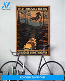 Cycling Choose Fun Vertical Wall Hanging, Wall Decor Visual Art