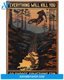 Cycling Choose Fun Vertical Wall Hanging, Wall Decor Visual Art