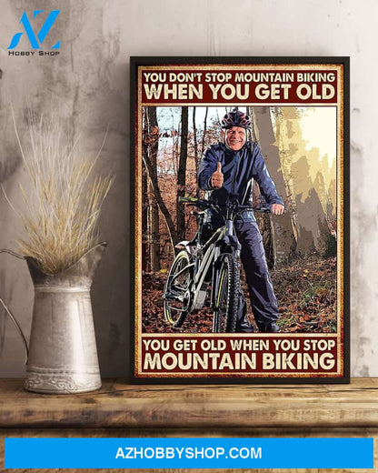 Cycling Don't Stop Vertical Canvas Wall Art, Wall Decor Visual Art