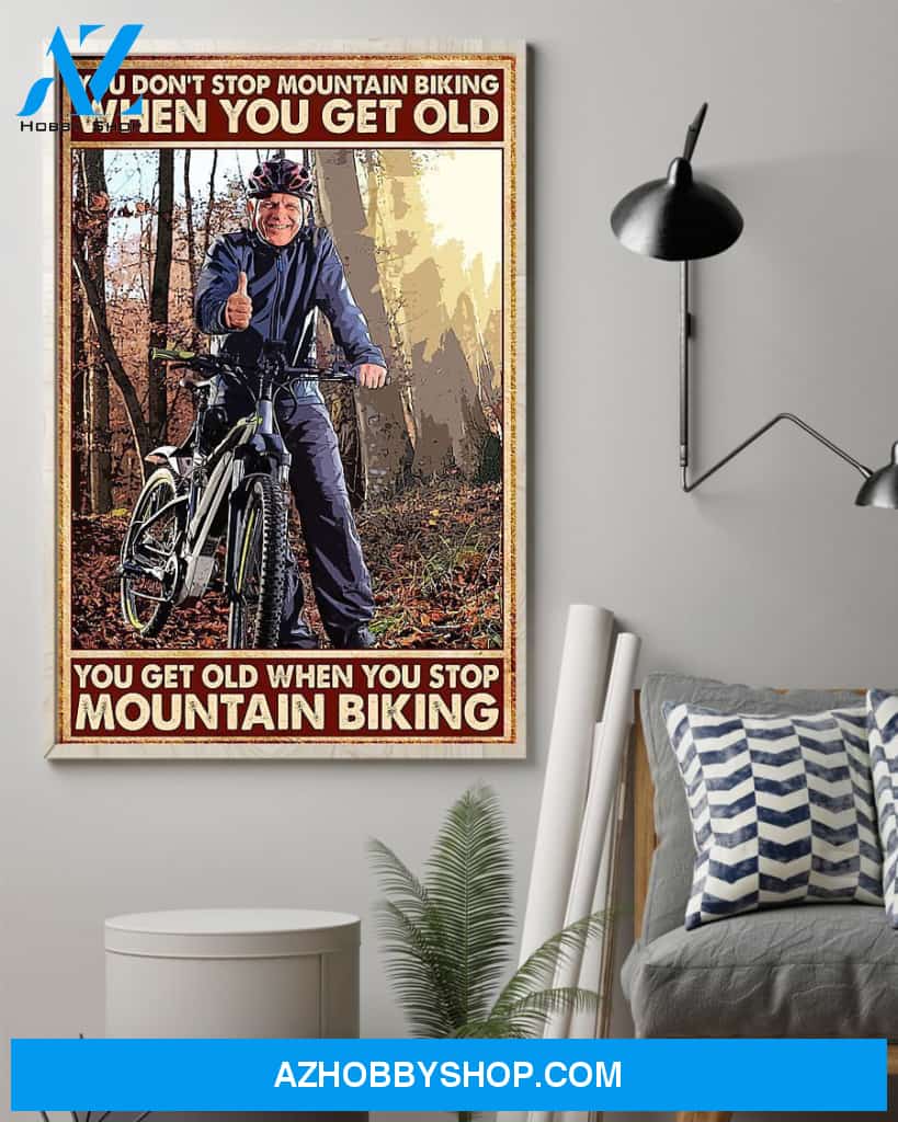 Cycling Don't Stop Vertical Canvas Wall Art, Wall Decor Visual Art