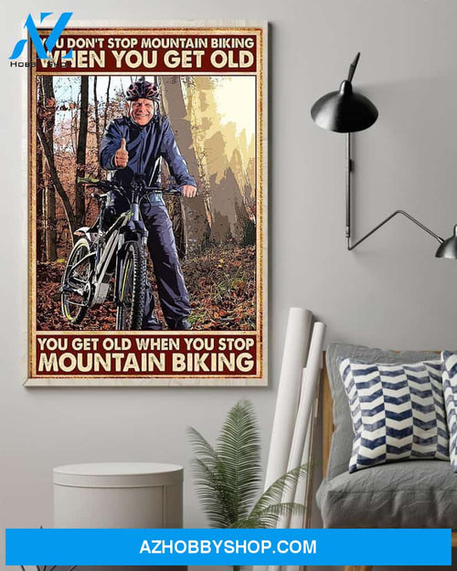 Cycling Don't Stop Vertical Canvas Wall Art, Wall Decor Visual Art