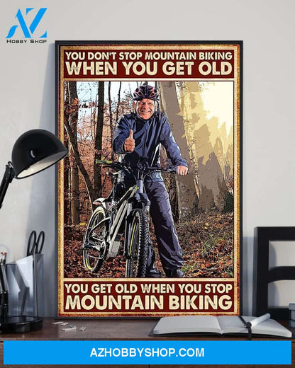 Cycling Don't Stop Vertical Canvas Wall Art, Wall Decor Visual Art