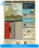 Cycling Downhill Mountain Biking Knowledge Vertical Canvas Wall Art, Wall Decor Visual Art