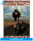 Cycling Go Cycle Vertical Canvas Art Prints, Wall Decor Visual Art