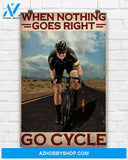 Cycling Go Cycle Vertical Canvas Art Prints, Wall Decor Visual Art