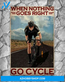 Cycling Go Cycle Vertical Canvas Art Prints, Wall Decor Visual Art