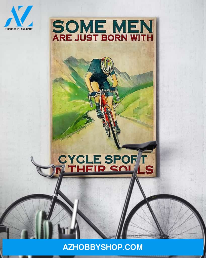 Cycling In The Souls Vertical Canvas Wall Art, Wall Decor Visual Art
