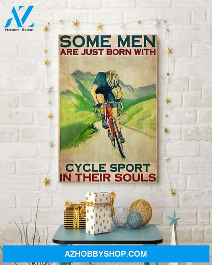 Cycling In The Souls Vertical Canvas Wall Art, Wall Decor Visual Art