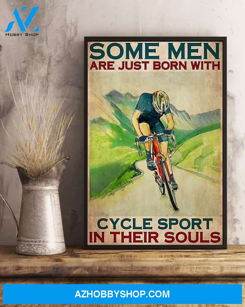 Cycling In The Souls Vertical Canvas Wall Art, Wall Decor Visual Art