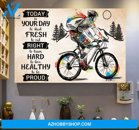 Cycling Inspired Quote Wall Art Canvas Prints Unique Gifts