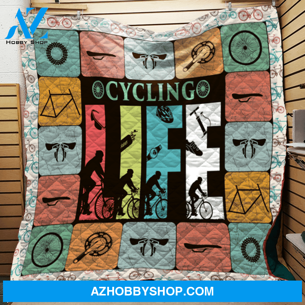 Cycling Life Fleece Blanket