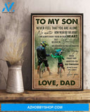 Cycling To My Son Vertical Canvas Prints, Wall Decor Visual Art