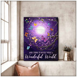 Wonderful World Butterfly Canvas Wall Art