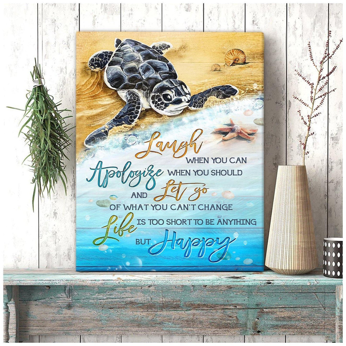 Life Is Too Short Canvas And Poster, Wall Decor Visual Art