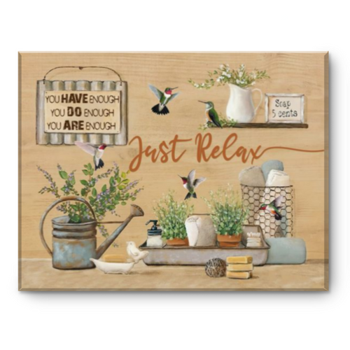 Relax Bathroom Wall Art Canvas Print