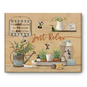Relax Bathroom Wall Art Canvas Print