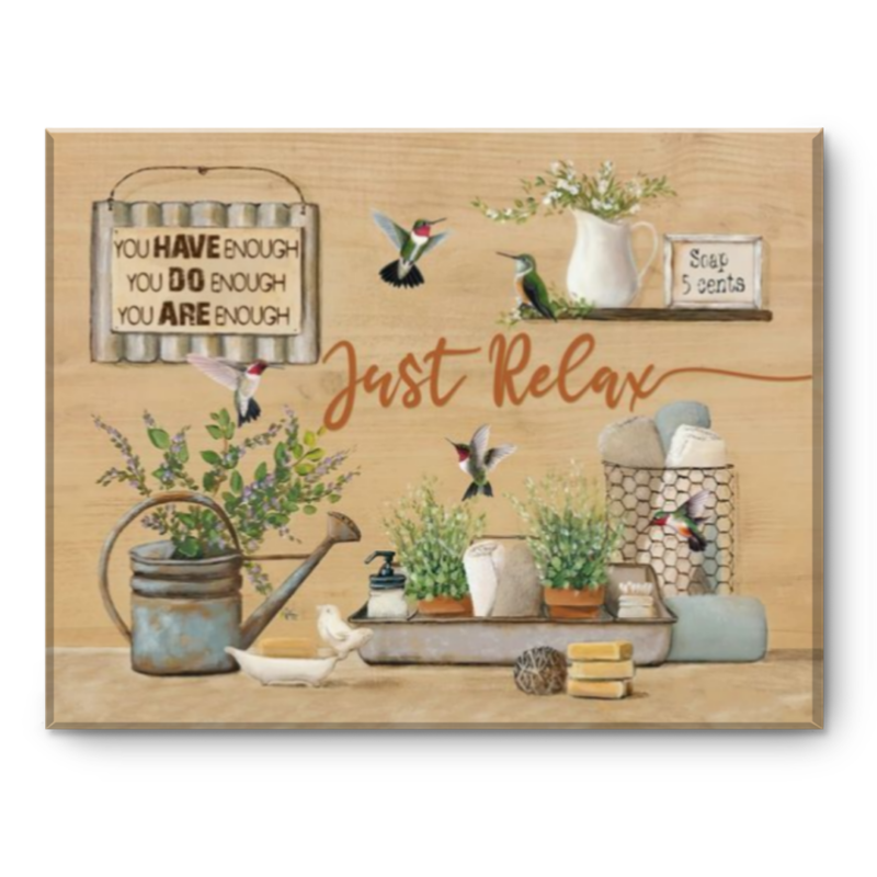 Relax Bathroom Wall Art Canvas Print
