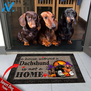 Dachshund 2 with halloween M3 Custom Doormat All Over Printed (6228)