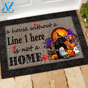 Dachshund 2 with halloween M3 Custom Doormat All Over Printed (6228)