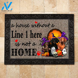 Dachshund 2 with halloween M3 Custom Doormat All Over Printed (6228)