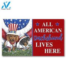 Dachshund American Pride Doormat - 18" x 30"