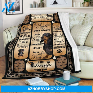 Dachshund Angel Have Paws Fleece Blanket