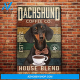 Dachshund Coffee Company Canvas Wall Art, Wall Decor Visual Art