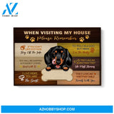 Dachshund Custom When Visiting my house Matte Canvas PERSONALIZATION GFY