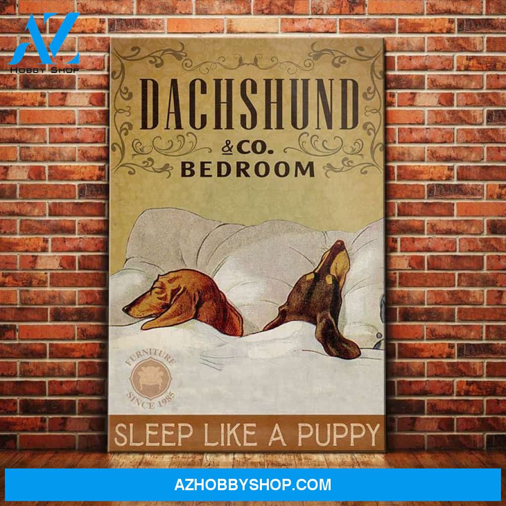 Dachshund Dog Bedroom Company Canvas Wall Art, Wall Decor Visual Art